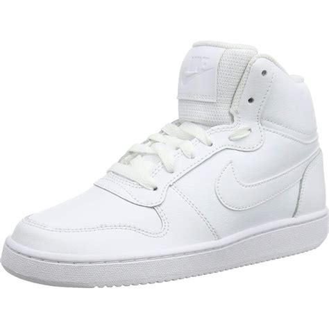 Nike Men's Ebernon Mid Sneakers (7.5, White/White) 